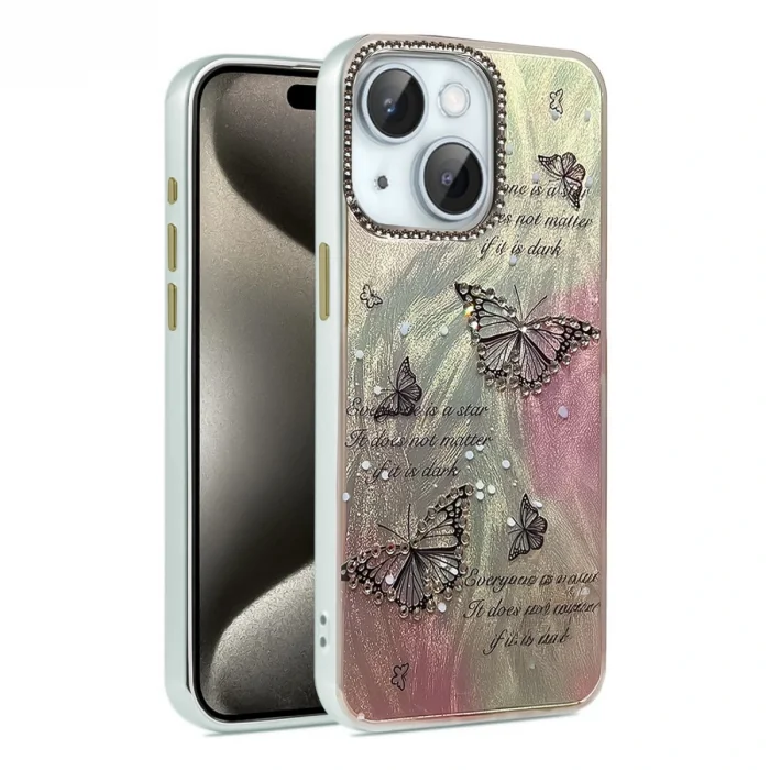 İphone 14 Kılıf Blade Aynalı Desenli Kapak - Desen 6