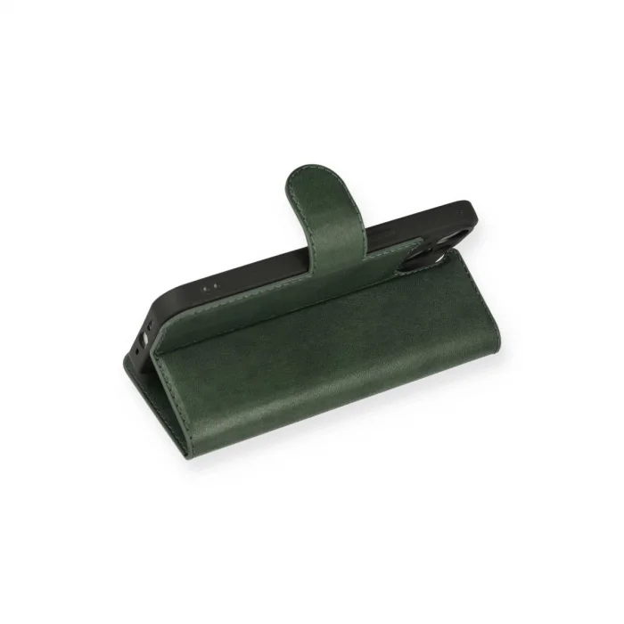 İphone 14 Kılıf Trend S Plus Kapaklı Kılıf - Yeşil