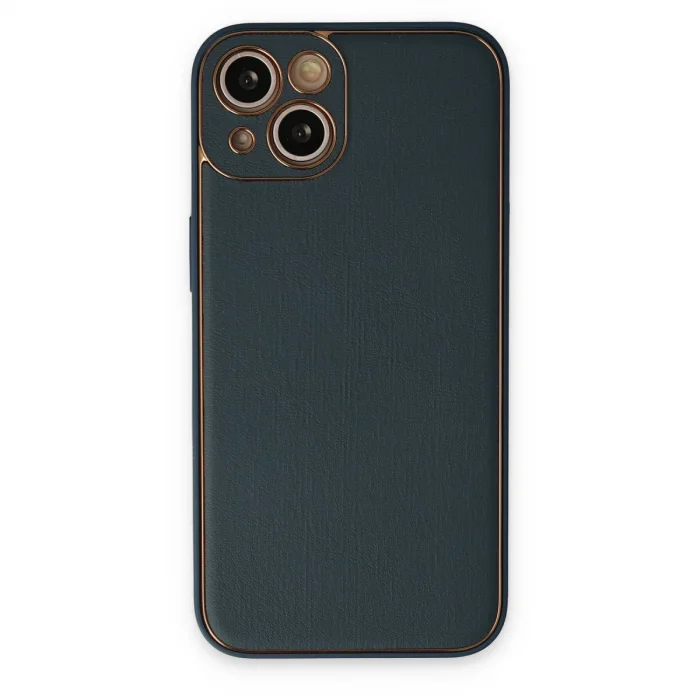 İphone 14 Plus Kılıf Coco Deri Silikon Kapak - Yeşil