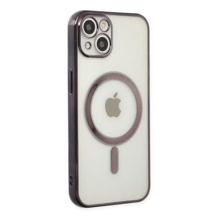 İphone 14 Plus Kılıf Magneticsafe Lazer Silikon - Siyah