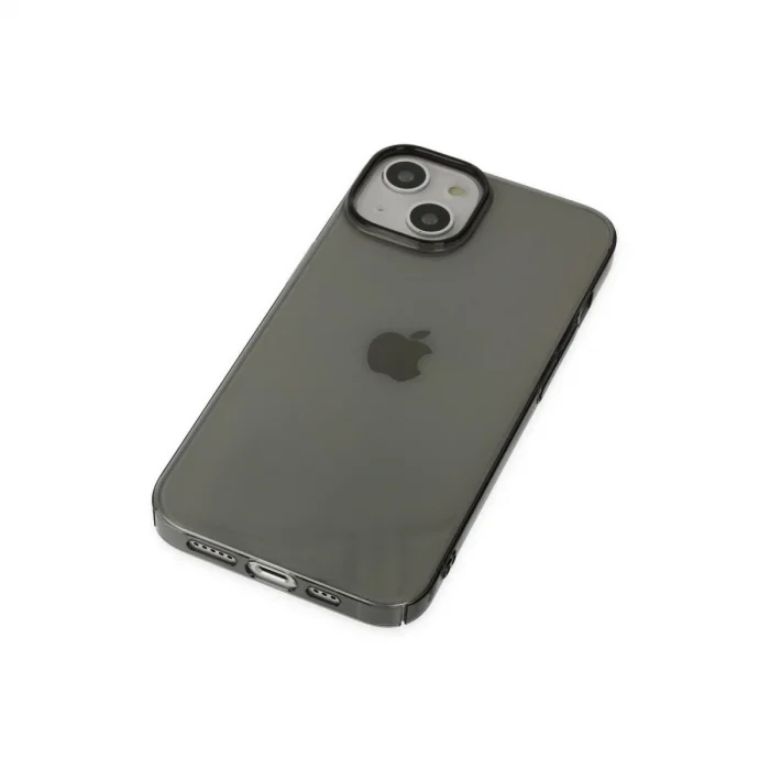 İphone 14 Plus Kılıf Pc Sert Şeffaf Kapak - Siyah