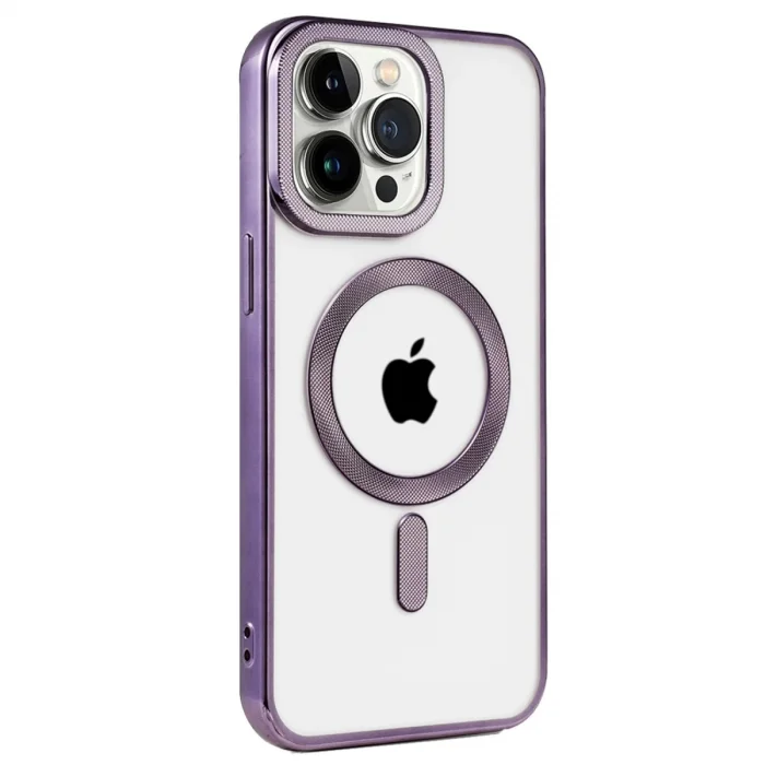 İphone 14 Pro Kılıf Kronos Magsafe Kapak - Derin Mor