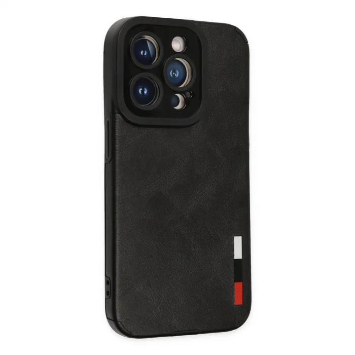 İphone 14 Pro Kılıf Loop Deri Silikon - Siyah