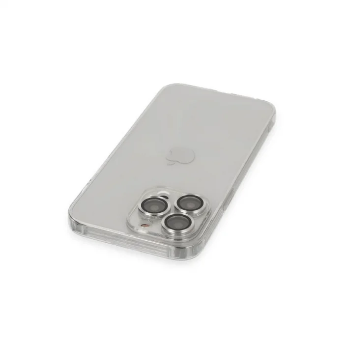 İphone 14 Pro Kılıf Luko Lens Silikon - Gümüş