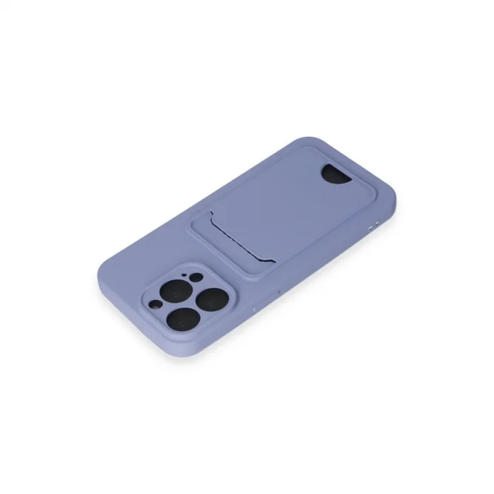 İphone 14 Pro Max Kılıf Kelvin Kartvizitli Silikon - Lila