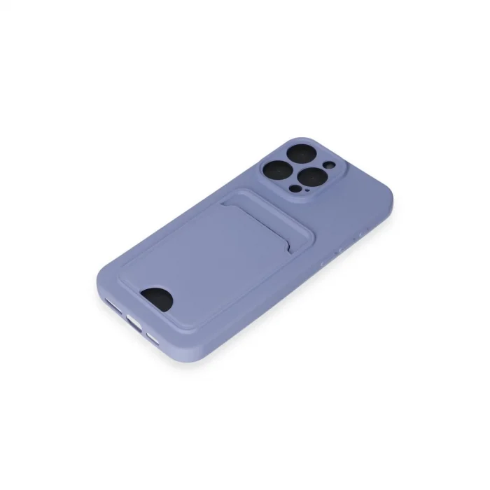 İphone 14 Pro Max Kılıf Kelvin Kartvizitli Silikon - Lila