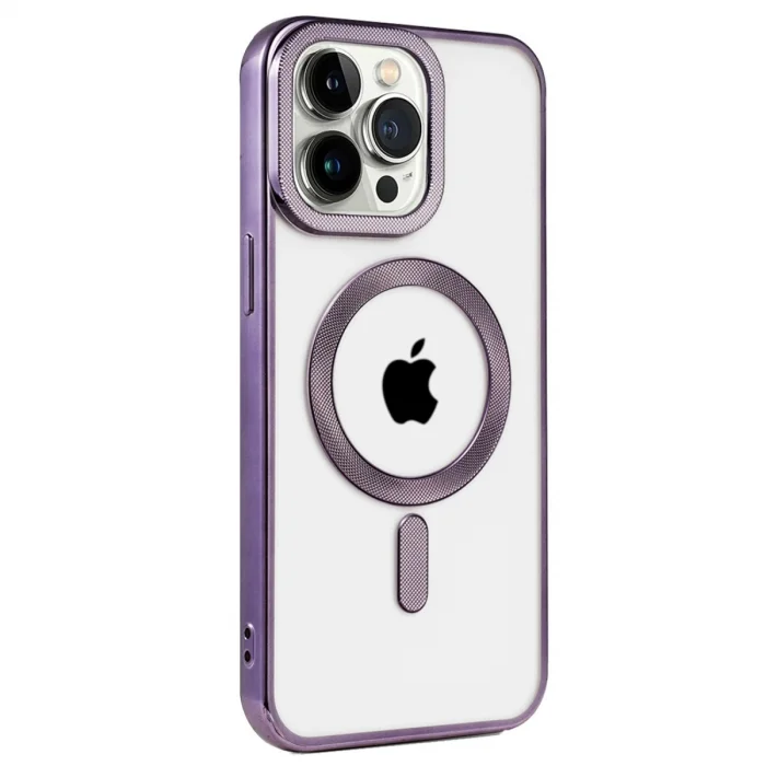 İphone 14 Pro Max Kılıf Kronos Magsafe Kapak - Derin Mor