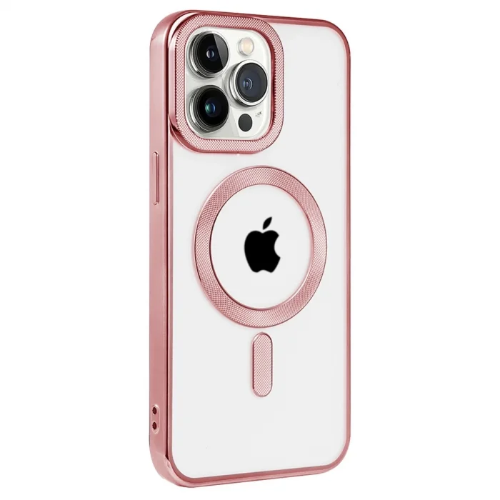 İphone 14 Pro Max Kılıf Kronos Magsafe Kapak - Rose Gold
