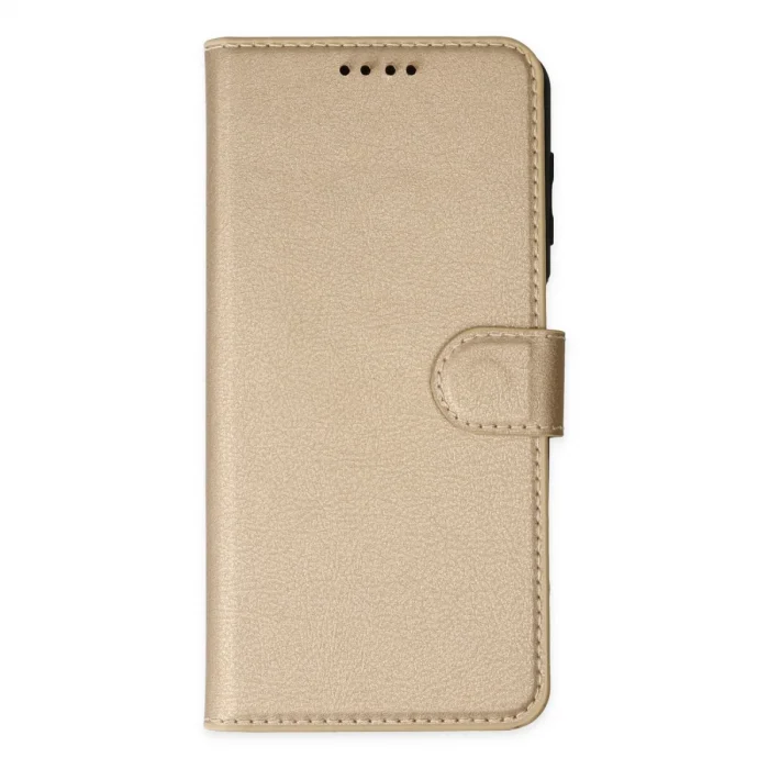 İphone 14 Pro Max Kılıf Trend S Plus Kapaklı Kılıf - Gold