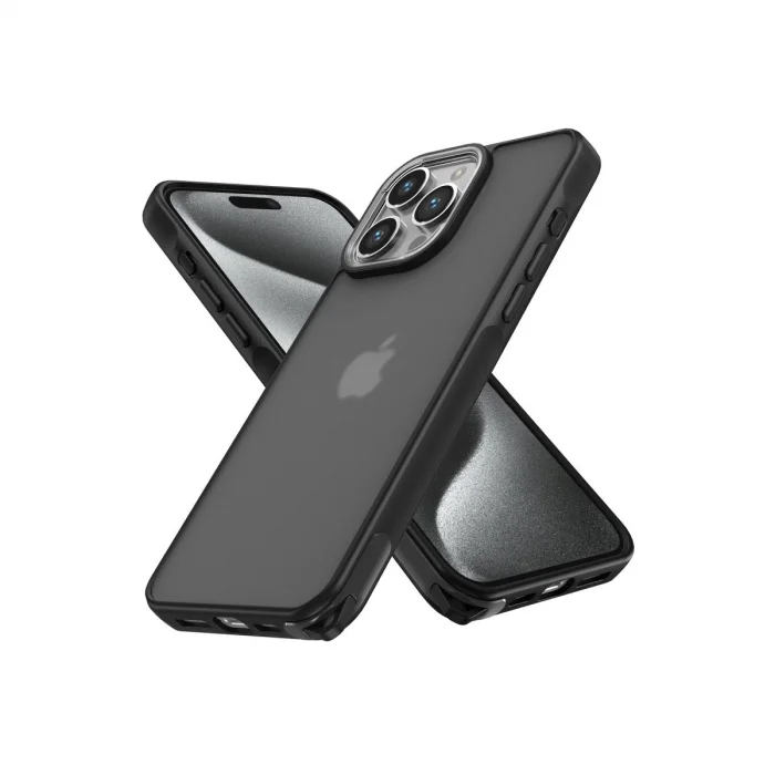 İphone 15 Pro Kılıf Elegant Kapak - Siyah