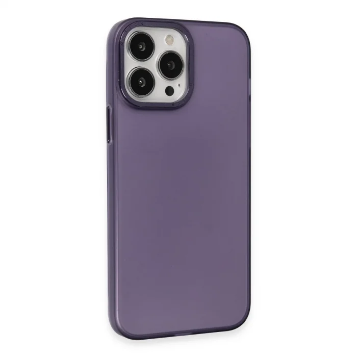 İphone 15 Pro Kılıf Modos Metal Kapak - Derin Mor