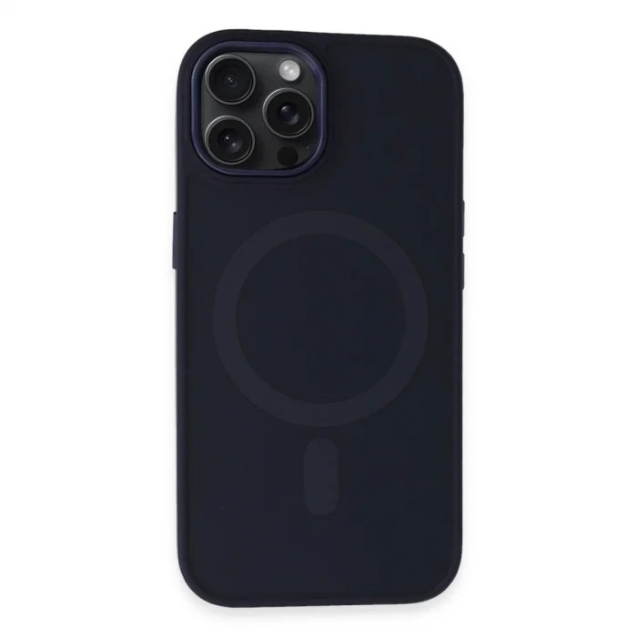 İphone 15 Pro Max Kılıf Oslo Magsafe Kapak - Lacivert