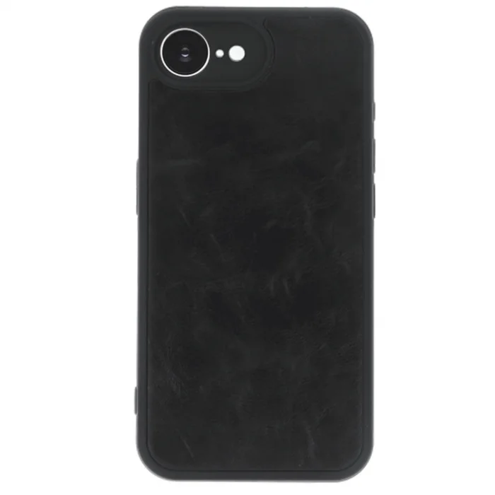 İphone 16e Kılıf Aras Deri Kapak - Siyah