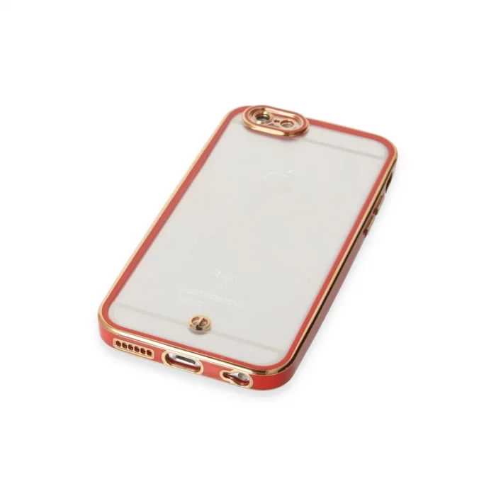 İphone 6 Kılıf Liva Lens Silikon - Kırmızı