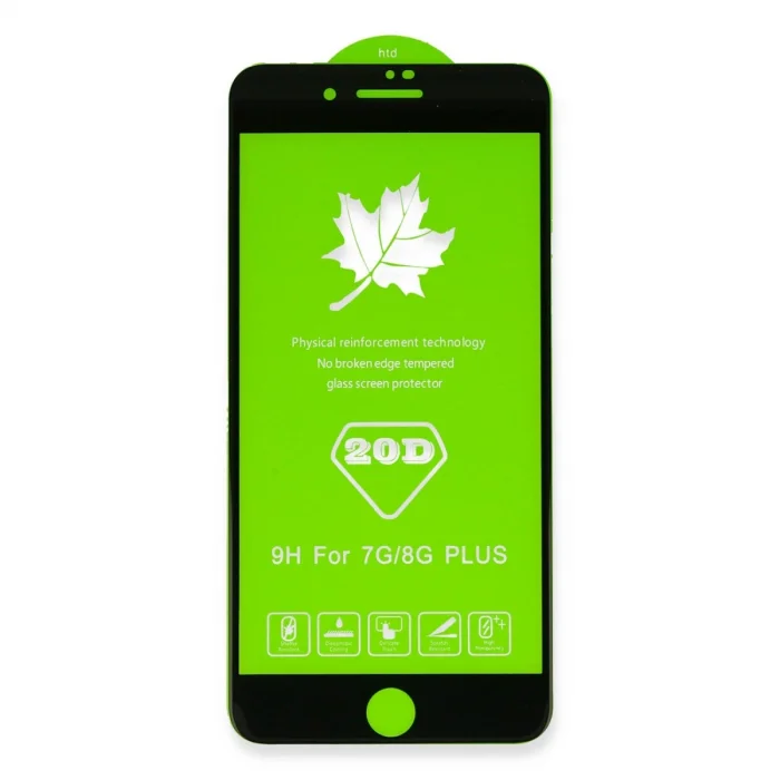 İphone 6 Plus 20d Premium Cam Ekran Koruyucu - Siyah