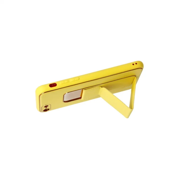 İphone 7 Kılıf Coco Deri Standlı Kapak - Sarı