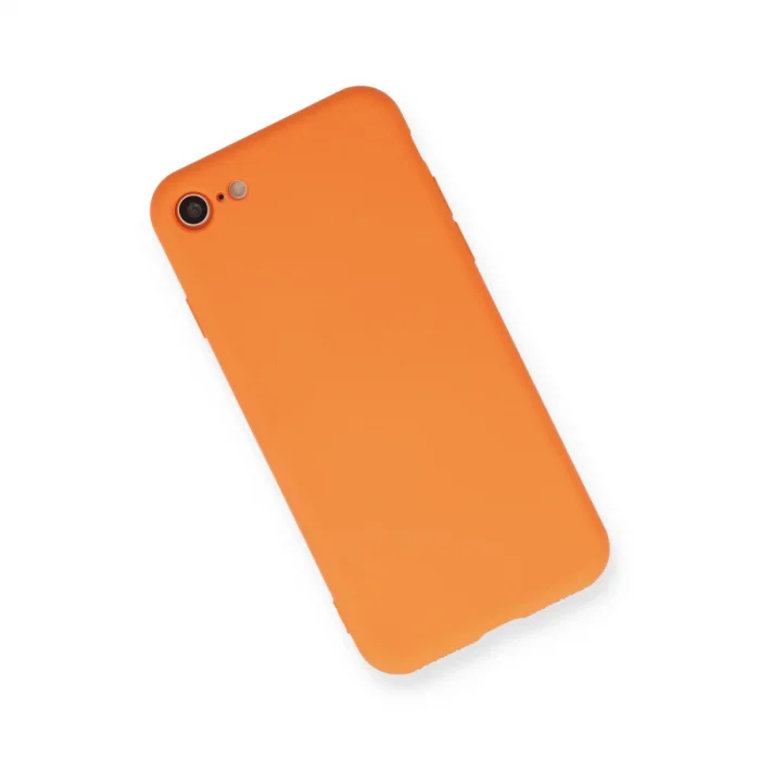 İphone 7 Kılıf Nano İçi Kadife Silikon - Turuncu