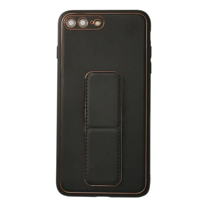 İphone 7 Plus Kılıf Coco Deri Standlı Kapak - Siyah