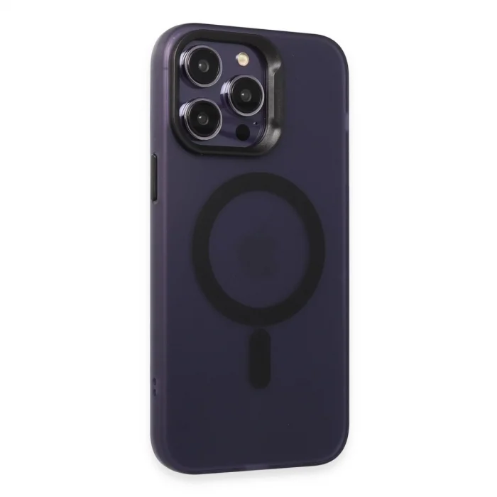 Joko İphone 14 Pro Max Kılıf Mateks Magsafe Kapak - Derin Mor