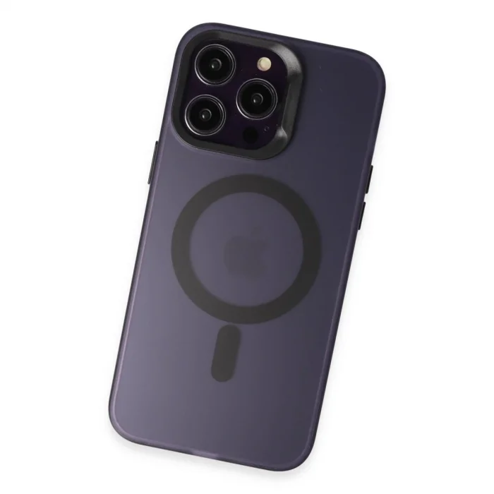Joko İphone 14 Pro Max Kılıf Mateks Magsafe Kapak - Derin Mor