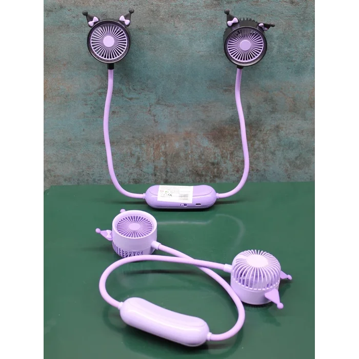 Kuromi Şarjlı Boyun Fanı Vantilatör 2 Kademeli Alk2689