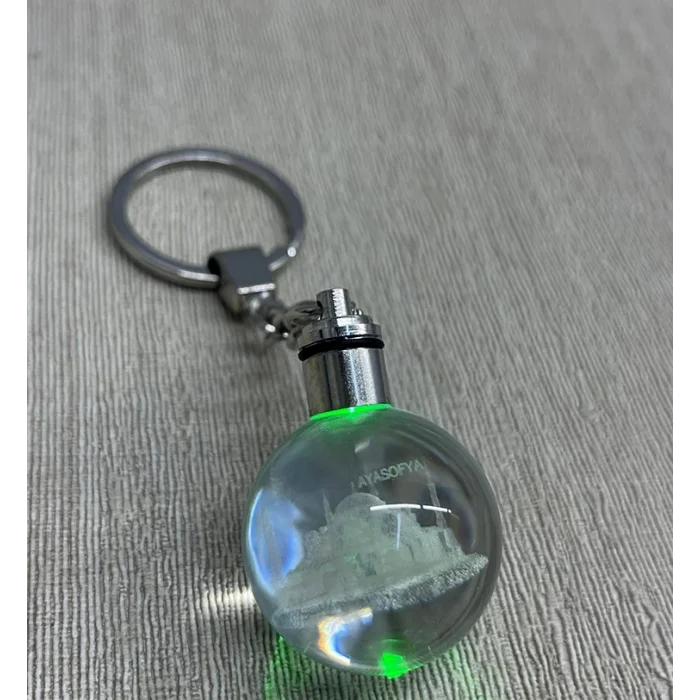 Ledli Ayasofya Tasarımı Kristal Anahtarlık Alk3803