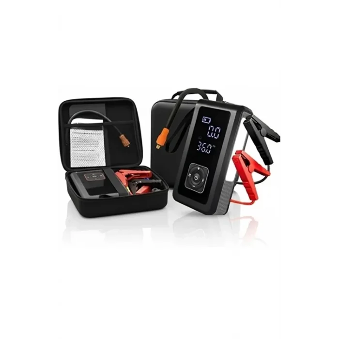 Multi Function Jump Ter Şarjlı Lastik Şişirme Pompası Akü Takviye Acil Durum Led Işık
