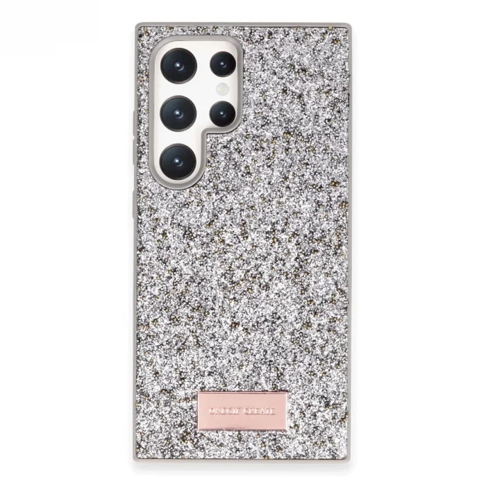 Onegif Samsung Galaxy S24 Ultra Bright Simli Kapak - Gümüş