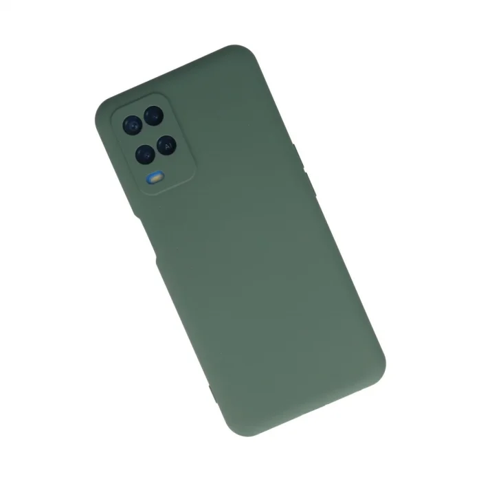 Oppo A54 4g Kılıf Nano İçi Kadife Silikon - Koyu Yeşil