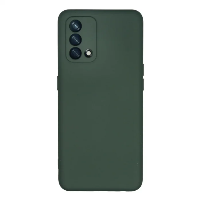 Oppo A74 4g Kılıf Nano İçi Kadife Silikon - Koyu Yeşil