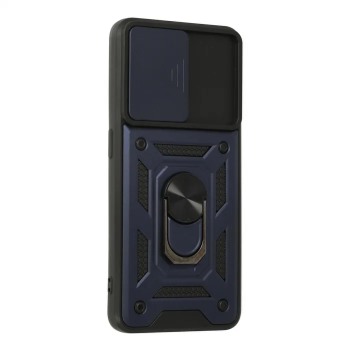 Oppo A74 4g Kılıf Pars Lens Yüzüklü Silikon - Lacivert