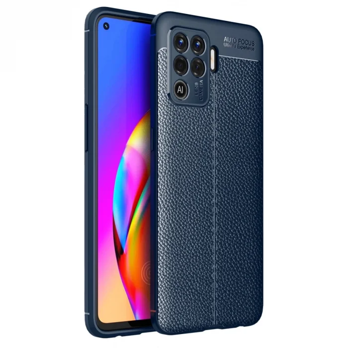 Oppo Reno 5 Lite Kılıf Auto Focus Kapak - Lacivert
