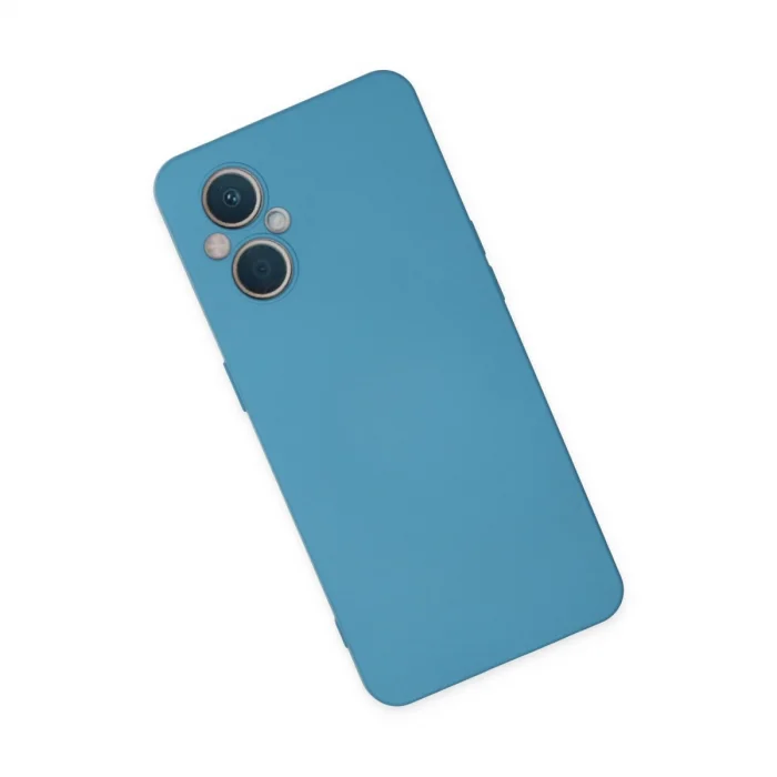 Oppo Reno 7 Lite Kılıf Nano İçi Kadife Silikon - Mavi