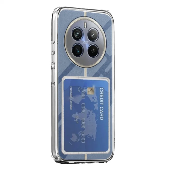 Realme 12 Pro Kılıf Kart Şeffaf Silikon - Şeffaf