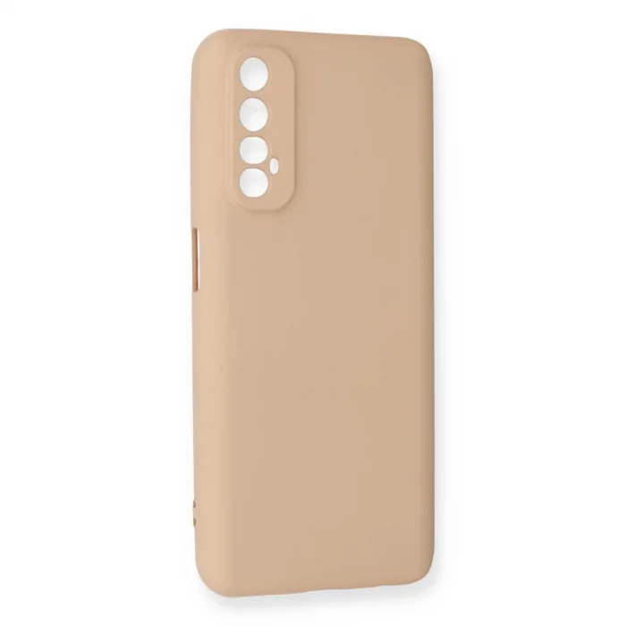 Realme 7 Kılıf Nano İçi Kadife Silikon - Pudra