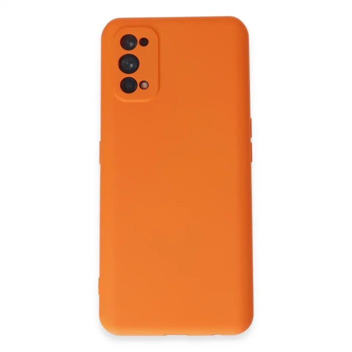 Realme 7 Pro Kılıf Nano İçi Kadife Silikon - Turuncu