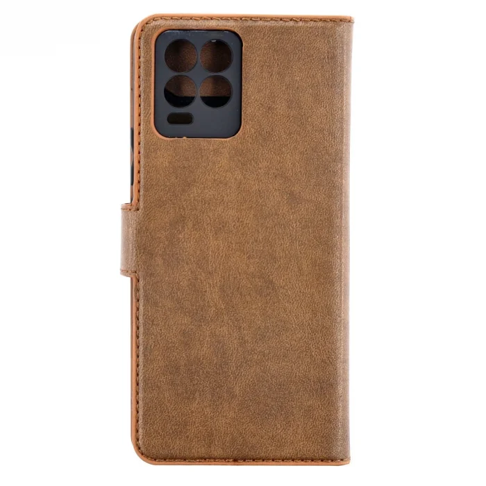 Realme 8 Pro Kılıf Trend S Plus Kapaklı Kılıf - Taba