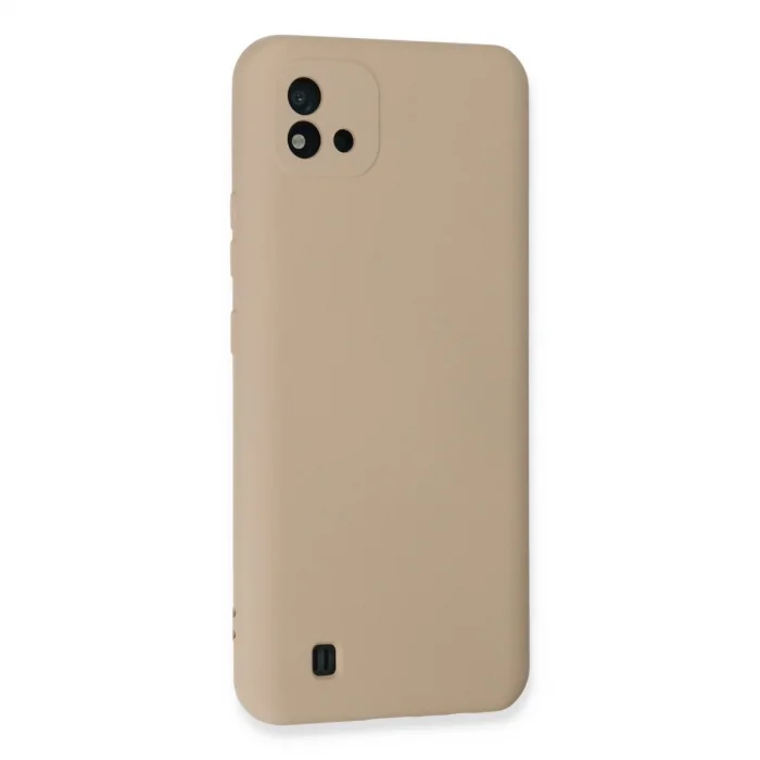 Realme C11 2021 Kılıf Nano İçi Kadife Silikon - Pudra