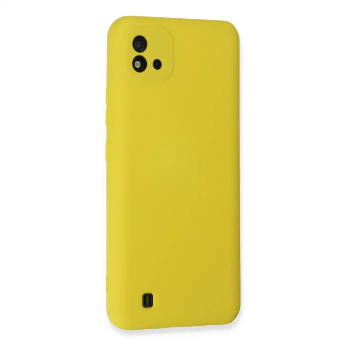 Realme C11 2021 Kılıf Nano İçi Kadife Silikon - Sarı