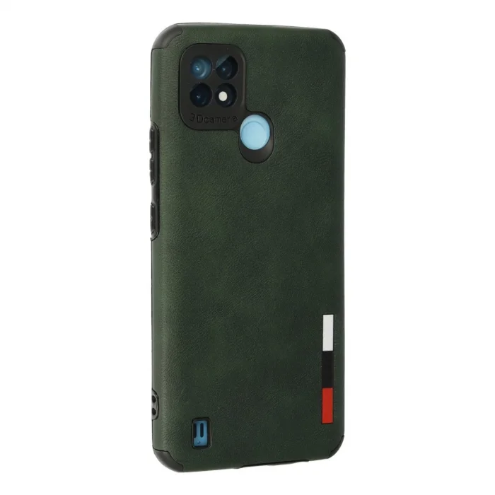 Realme C21 Kılıf Loop Deri Silikon - Yeşil