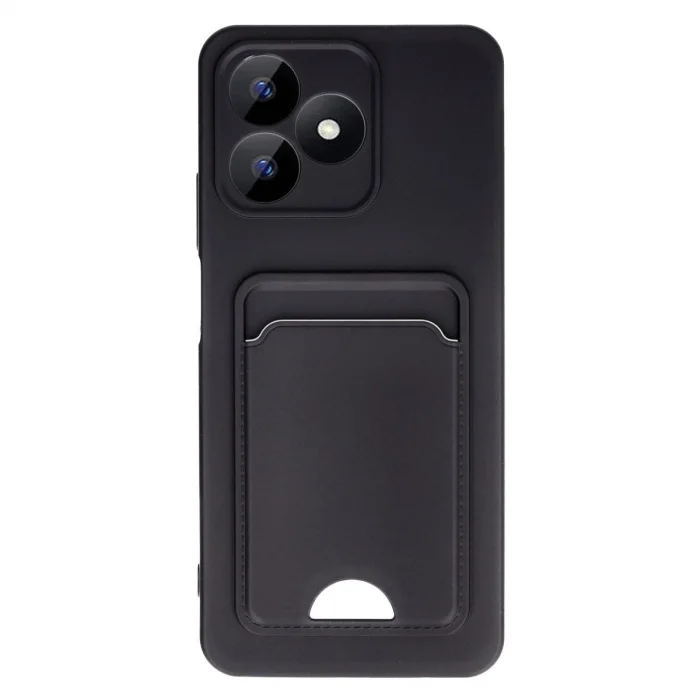 Realme Note 50 4g Kılıf Kelvin Kartvizitli Silikon - Siyah