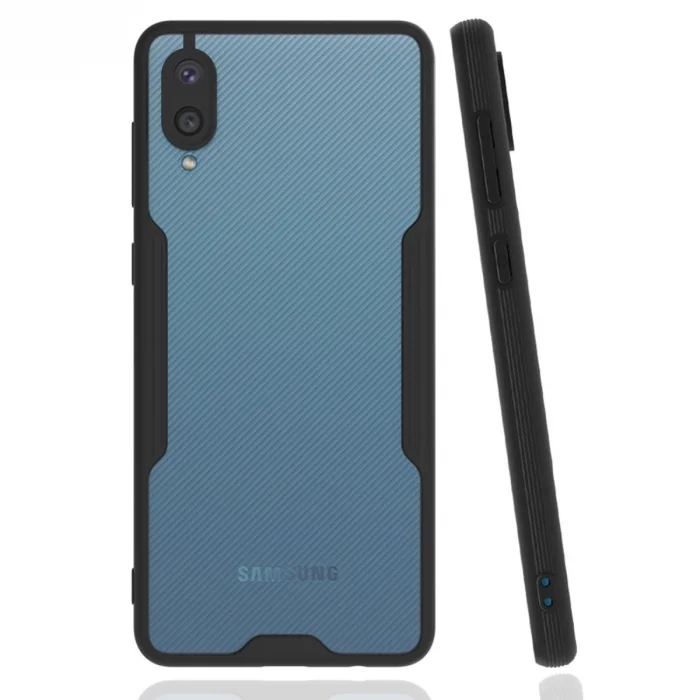 Samsung Galaxy A02 Kılıf Platin Silikon - Siyah