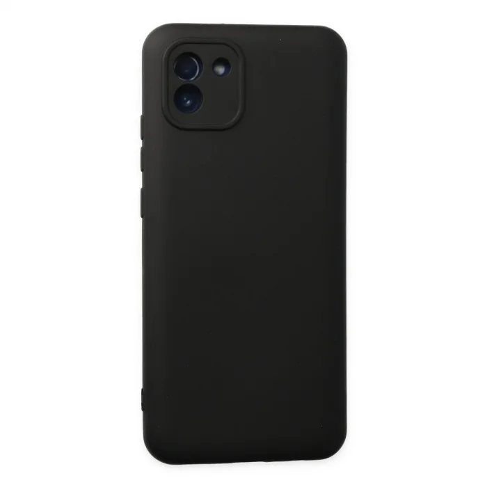Samsung Galaxy A03 Kılıf Nano İçi Kadife Silikon - Siyah