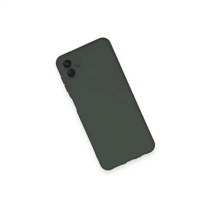 Samsung Galaxy A04 Kılıf Nano İçi Kadife Silikon - Koyu Yeşil