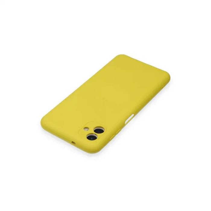 Samsung Galaxy A04 Kılıf Nano İçi Kadife Silikon - Sarı