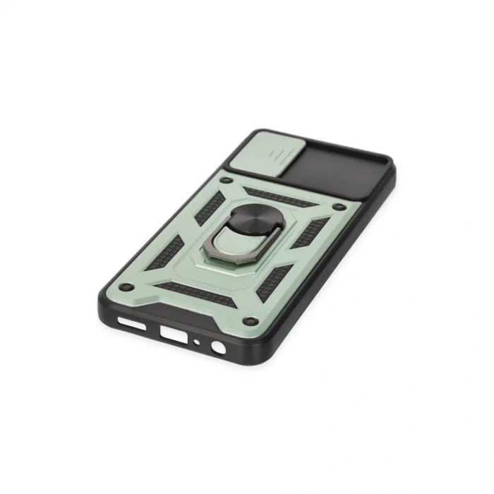 Samsung Galaxy A04 Kılıf Pars Lens Yüzüklü Silikon - Yeşil