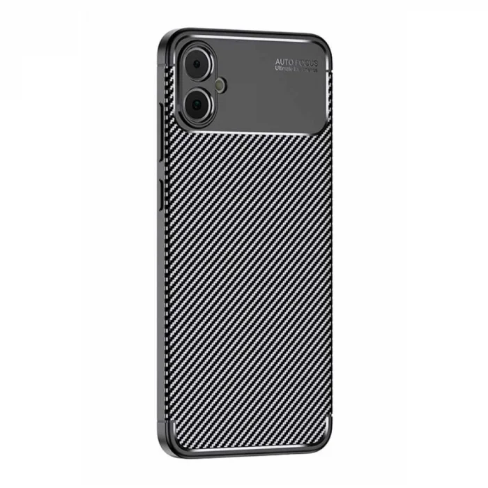 Samsung Galaxy A05 Kılıf Auto Focus Karbon Kapak - Siyah