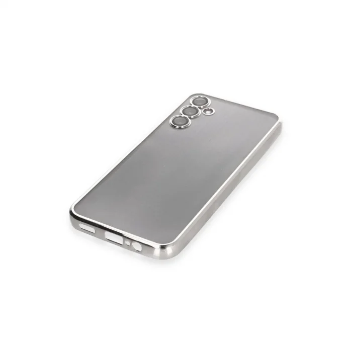 Samsung Galaxy A14 4g Kılıf Razer Lensli Silikon - Gümüş