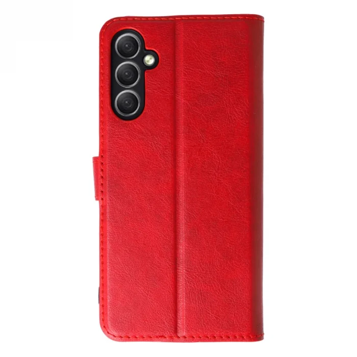 Samsung Galaxy A24 4g Kılıf Trend S Plus Kapaklı Kılıf - Kırmızı