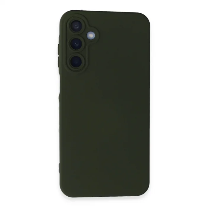 Samsung Galaxy A25 5g Kılıf Nano İçi Kadife Silikon - Koyu Yeşil